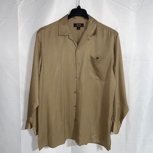 Fonte Mens Silk Shirt Long Sleeve Size M
